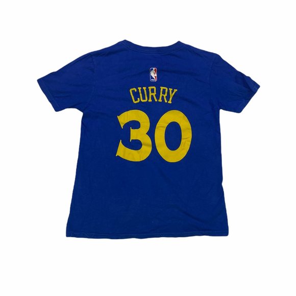 Adidas Stephen Curry #30 Boys Size M 10-12 Blue Short Sleeeve T-Shirt